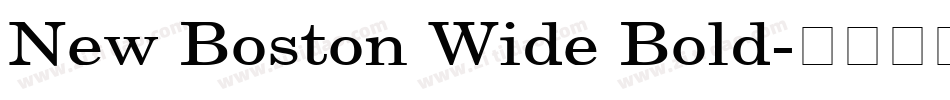 New Boston Wide Bold字体转换